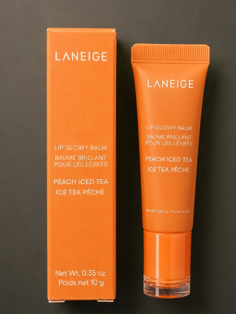 🍑 NIB LANEIGE Lip Glowy Balm Peach Iced Tea 🍑